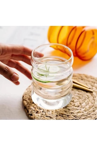 300ml Çift Çidarlı Soğuk Kahve İçecek Şık Desenli Bardak Beyaz