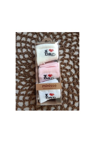 Minisse 0-3 Ay Kız Bebek 6 Lı Kutulu Çorap Pembe Pembe