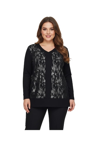 Wearon Kadın Siyah V Yaka Taşlı Bluz Bgl-st05148 Siyah
