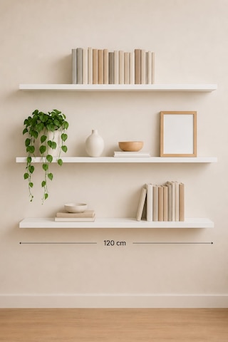 Yankı-byeg 120 Cm 3lü Mat Beyaz Mdf Gizli Montaj Ahşap Duvar Rafı Uçan Raf Kitaplık Yankı-byeg 120 Cm 3lü Mat Beyaz Mdf Gizli Montaj Ahşap Duvar Rafı Uçan Raf Kitaplık