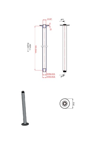 Ø25-15 Cm Yuvarlak Tavandan Pasl. Tdb-krom