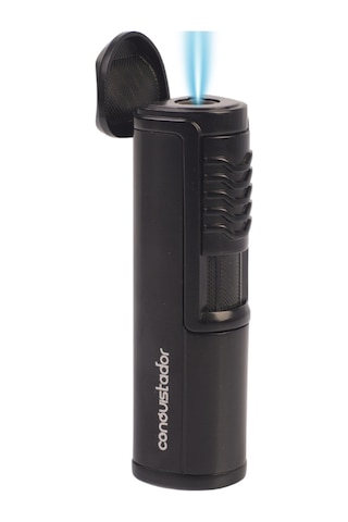 Conquistador Tek Torch Pürmüz Siyah Metal Puro Çakmağı Cnq-036