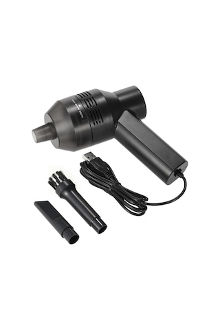 Monyee Siyah Mini Usb Süpürge - Araç, Klavye, Pencere Ve Elektronik Aletler İçin Gaps Ve Detaylı Temizlik - Hk-6019a