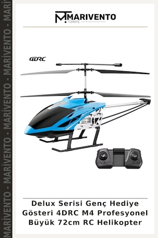 Delux Serisi Genç Hediye Gösteri 4drc M4 Profesyonel Büyük 72cm Rc Helikopter