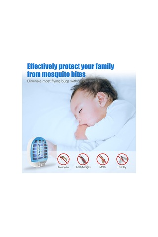 Youmex 20-50 M² Abs Elektrikli Moskit Öldürücü Lambası, 1w Güç, Beyaz/mavi, Ce Rohs Sertifikalı, 2 Adet Hediye Kutusu