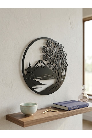 Fuji Dağı Duvar Süsü 24 Cm