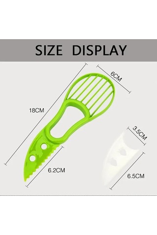 3 In 1 Avokado Dilimleyici Shea Tart Meyve Soyucu Kesici Hamuru Ayırıcı Plastik Bıçak Mutfak Sebze Araçları Ev Aksesuarı Yeşil