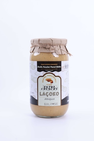 Laçoko Kişiye Özel Şekersiz Saf Katkısız Fıstık Ezmesi Glutensiz Vegan Doğal Çifte Kavrulmuş Parçacıklı Extra Crunchy Yer Fıstığı Ezmesi 1 KG
