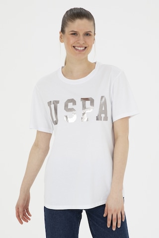 U.S. Polo Assn. Kadın Beyaz Basic Bisiklet Yaka Tişört 50280020-VR013