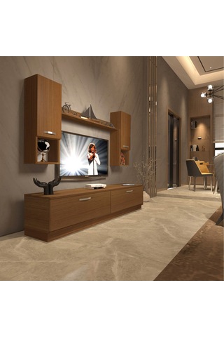 Decoraktiv Eko 5dab Mdf Std Tv Ünitesi Tv Sehpası Ceviz
