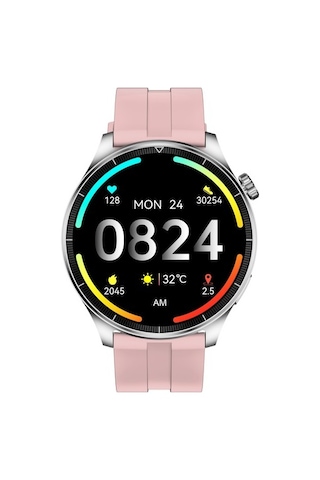 Thull Tw1-02 Gri Akıllı Saat + Pembe Slıkon Kordon