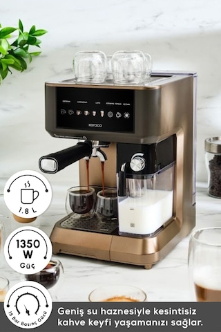 Karaca Mycaffe Barista S10 Espresso Latte Ve Cappuccino Makinesi