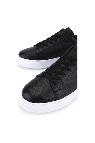 Tamer Tanca Erkek Hakiki Deri Siyah Floter Sneakers & Spor Ayakkabı 1212 2501 Erk Ayk Y26 Sıyah Fltr