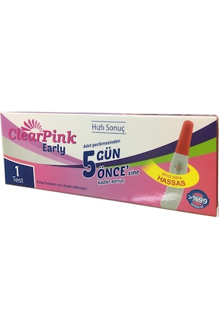 Clear Pink Early Ultra Erken Gebelik Testi 1 Test