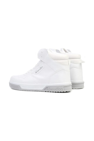 Benetton 31087 Genç Erkek Günlük Boğazlı Sneaker Hi Ayakkabı Beyaz