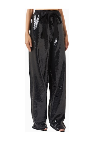 16arlington Ima Sequin - Embellished Pants, Lüks Payetli Şık Tasarım Pantolon Siyah