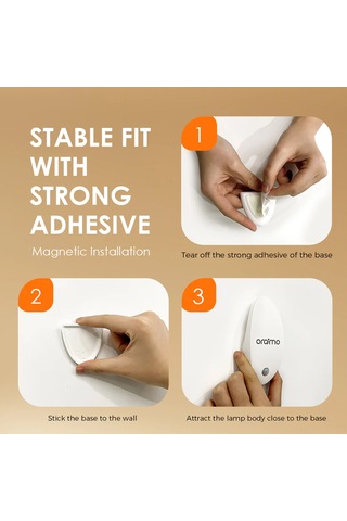 Konesam Oraimo Akıllı Gece Lambası 4000k Sıcak Işık, Hareket Ve Işık Sensörlü, 4 Ay Pil Ömrü, 0.5w Enerji Tasarruflu, Çok Yönlü Kullanım Beyaz