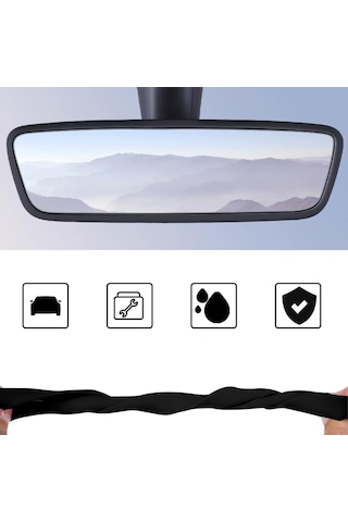 Tesla Model Y Legacy Ve Juniper İçin Uyumlu İç Dikiz Aynası Silikon Çerçeve Beyaz