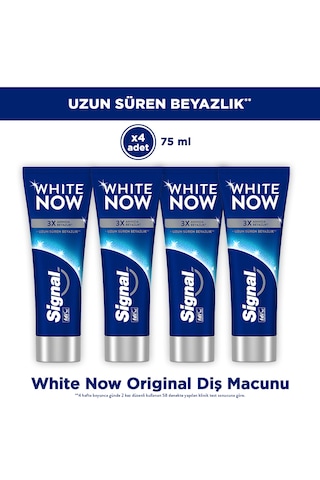Signal White Now Diş Macunu Uzun Süren Beyazlık 4x75 ML
