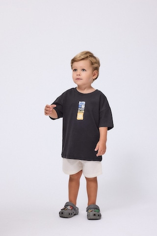 Defacto Baskılı Oversize Kısa Kollu Tişört Erkek Bebek I6236a526aubk81 Siyah-bk81