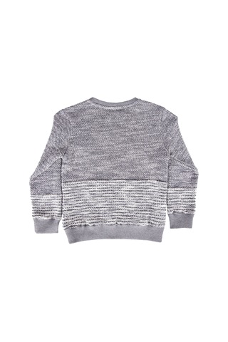 Ozmoz Logo Nakışlı Özel Örgü Organik Sweatshirt 001 Gri