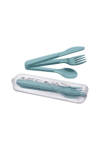 Kendiliğinden Kutulu Hijjenik Plastik Piknik Tipi Çatal Kaşık Bıçak Seti Çok Renkli