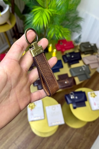 Taba Hakiki Deri Premium Anahtarlık Kişiye Özel İsim Baskılı