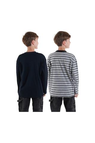 Denokids Erkek Çocuk 2'li Paket T-shirt Renkli