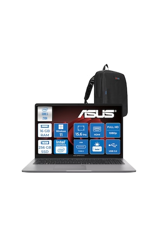 Asus ExpertBook P1 P1503CVA-ZC516512G0DP01 Core 5 210H 16 GB 256 GB SSD 15.6" W11P Dizüstü Bilgisayar + Zetta Çanta