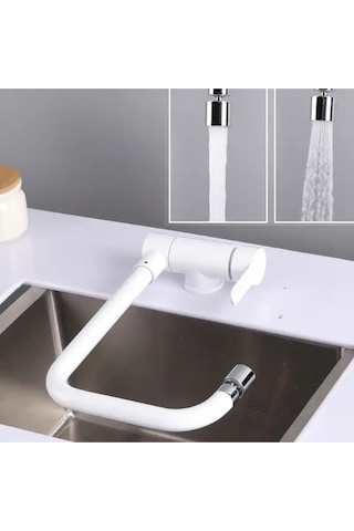 Mutfak Pencere Önü Katlanır Eviye Bataryası Mat Beyaz Yeni