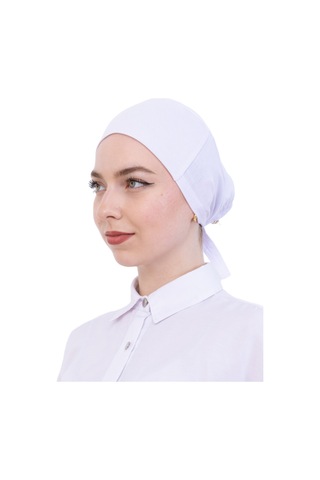 Modish Group Pratik Bone Pamuklu Tesettür İç Bone, Başörtüsü İçin Hazır Viskon Şapka, Namaz Günlük Kullanım İçin Beyaz