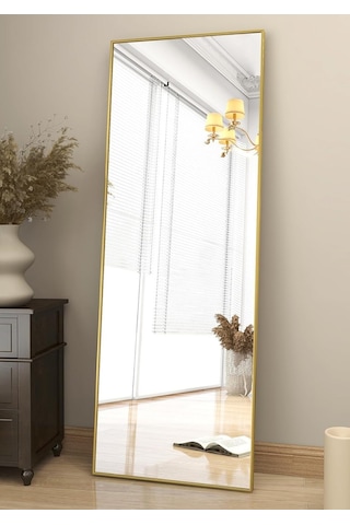 İva 162x55 Ayaklı, Asılı Veya Duvara Yaslı, Yer Aynaları,oturma Odası, Yatak Odası, Giyinme Odası Gold
