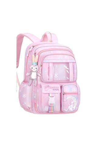 Aubyhe Kız Çocukları İçin Büyük Boylu Mavi Buzdolabı Desenli Sırt Çantası - Tekli Paket Diğer