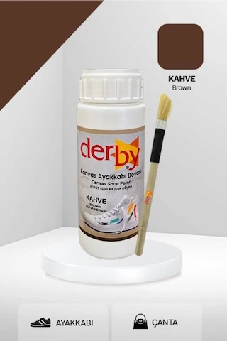 Derby Kahve Kanvas - Bez / Kumaş Ayakkabı Boyası 100 Ml Kahverengi