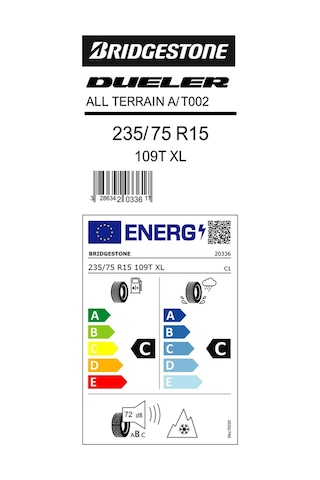 Bridgestone 235/75R15 109T XL Dueler A/T002 Dört Mevsim Lastiği 2025
