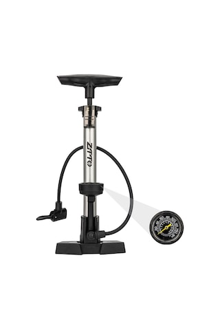 Mufunye Alüminyum 160psı Yüksek Basınçlı Hava Pompa, Presta-schrader Valfli, Bisiklet-araba Toplastırabilen, Dayanıklı Gümüş