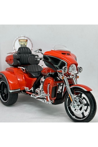 Harley Davidson 2021 Cvo Trı 1:12 Diecast Motosiklet Model Lisanslı Metal Maket Oyuncak & Biblo