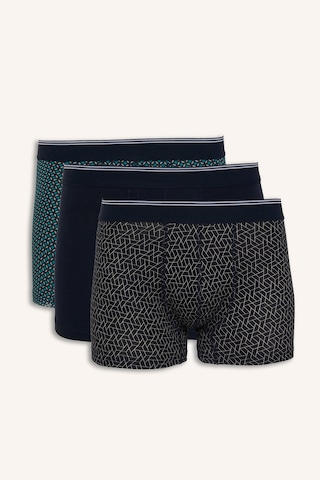 Defacto Regular Fıt Baskılı 3lü Boxer D2314ax26aunv135 Lacivert-nv135