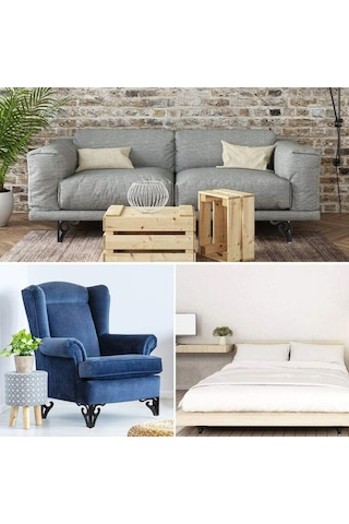 Üçgen Saç Tokası Tasarım Mobilya Ayakları, Krom Kaplamalı Ağır Hizmet Tipi Demir Destekler, Kaymaz Tasarımlı, Kanepeler Ve Dolaplar İçin Kolay Kurulum, 4'lü Set Diğer