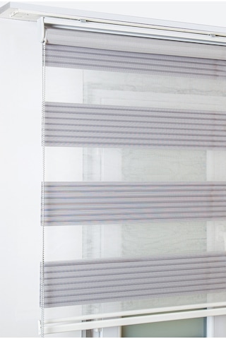 Pileli Gri Zebra Stor Kaliteli Güneşlik Perdeler