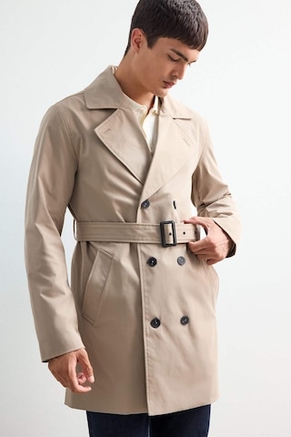 Defacto Slim Fit Dar Kesim Kemerli Düğmeli Trençkot D5528ax25aubn295 Kahve