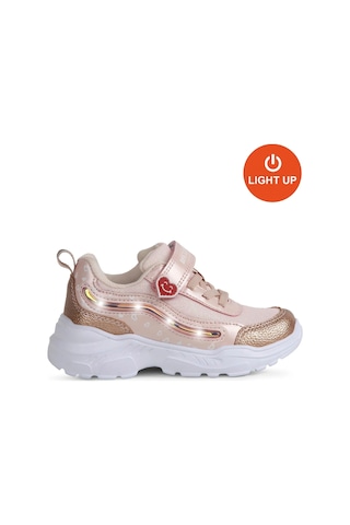 Buckhead Mindy Kız Çocuk Işıklı Spor Ayakkabı - Pudra Bronz Buck3031-009 Pudra