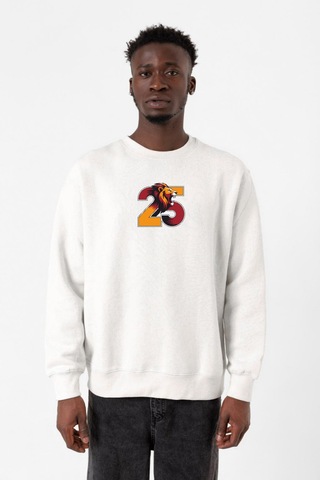 25 Aslan Beyaz Erkek 2ip Sweatshirt Beyaz