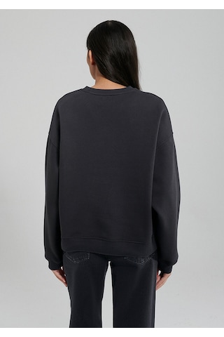 Mavi Logo Baskılı Antrasit Sweatshirt 1611600-82185 Gri