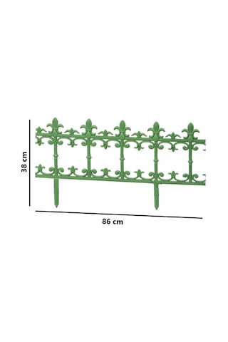 Omnipazar Sy-5990 Klasik Plastik Bahçe Çiti 86x38 Cm 4'lü Set Yeşil