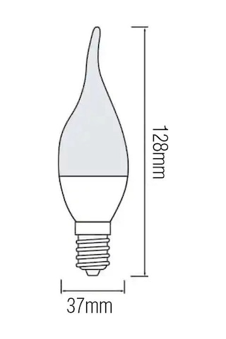 3 Adet Çok Kaliteli E14 Duy 5 Watt, 6400 Kelvin Beyaz Işık Led Ampul, Avize, Şamdan Ampulü Mum Ampul