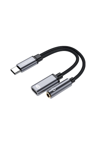 Veggieg Type-c To 3.5mm Kulaklık Ve Type-c Şarj Dönüştürücü Adaptör