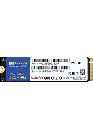 Twinmos Alphapro 256gb Nvme M.2 Ssd 3600/3250mb/s