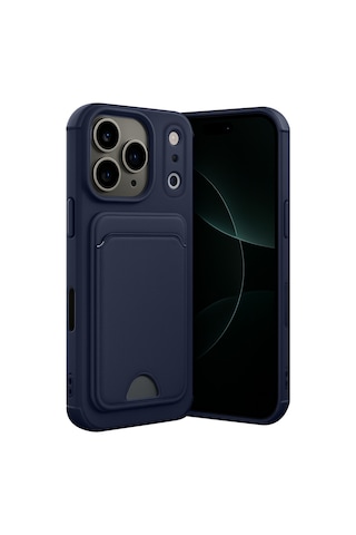 iPhone Uyumlu 17 Pro Kelvin Kartvizitli Silikon - Lacivert Renk