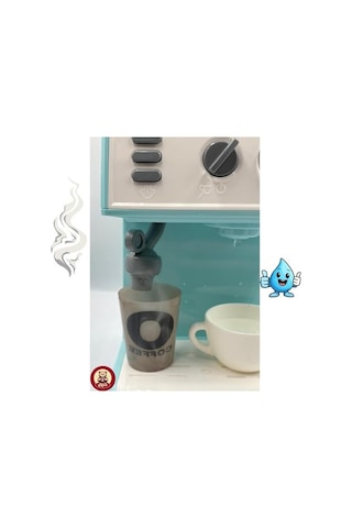 Gerçekçi Kahve Makinesi Oyun Seti, Işıklı Ve Sesli Eğlenceli Deneyim Açık Gri